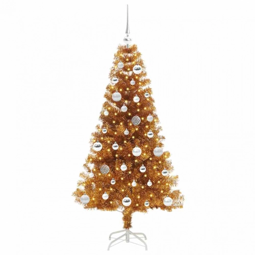 Ziemassvētku Eglīte Su 150 Led Ar Statīvu Zelts 150 Cm Pet Vidaxl