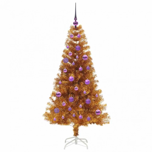 Ziemassvētku Eglīte Su 150 Led Ar Statīvu Zelts 150 Cm Pet Vidaxl