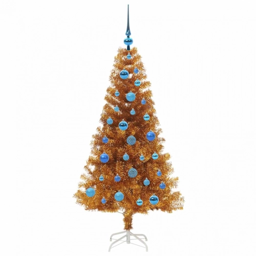 Ziemassvētku Eglīte Su 150 Led Ar Statīvu Zelts 150 Cm Pet Vidaxl