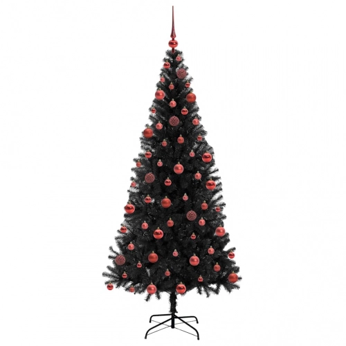 Ziemassvētku Eglīte Su 300 Led Ar Statīvu Melna 180 Cm Pvc Vidaxl