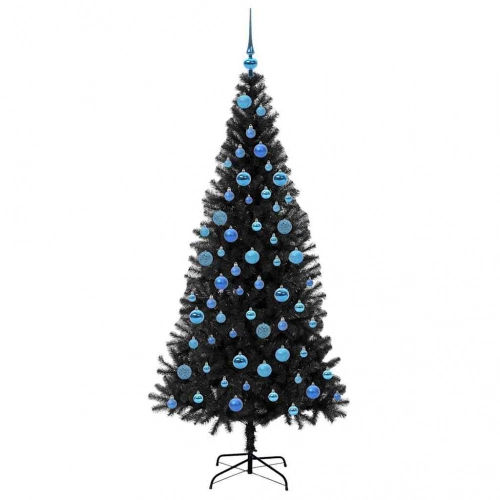 Ziemassvētku Eglīte Su 300 Led Ar Statīvu Melna 180 Cm Pvc Vidaxl