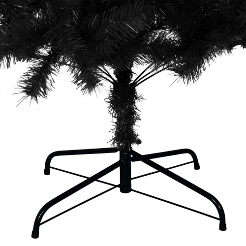 Ziemassvētku Eglīte Su 300 Led Ar Statīvu Melna 210 Cm Pvc Vidaxl