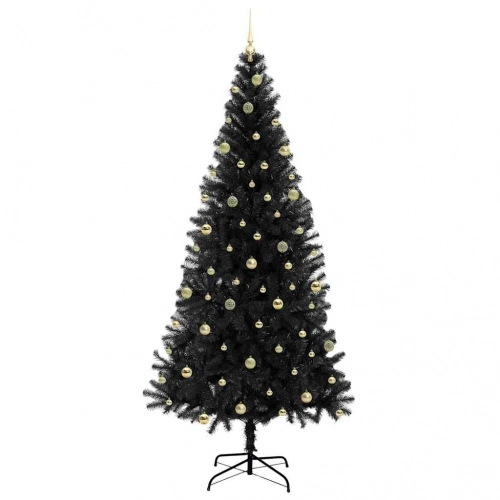 Ziemassvētku Eglīte Su 300 Led Ar Statīvu Melna 240 Cm Pvc Vidaxl