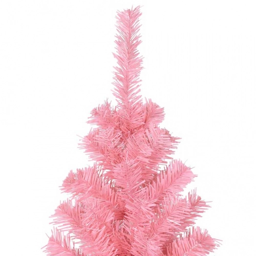 Ziemassvētku Eglīte Su 300 Led Ar Statīvu Rozā 210 Cm Pvc Vidaxl