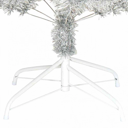Ziemassvētku Eglīte Su 300 Led Ar Statīvu Sudraba 240 Cm Pet Vidaxl