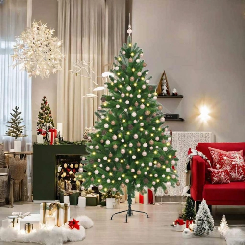Ziemassvētku Eglīte Su 300 Led Ar Statīvu Zaļa 180 Cm Pe Vidaxl