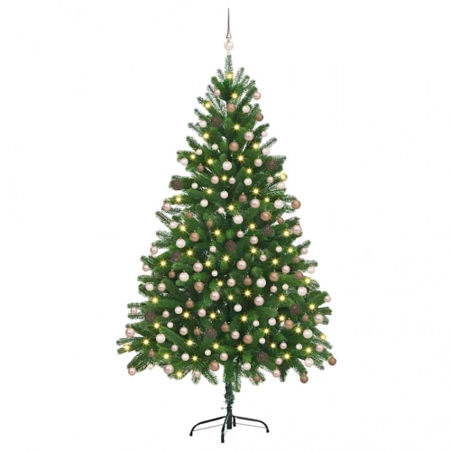 Ziemassvētku Eglīte Su 300 Led Ar Statīvu Zaļa 180 Cm Pe Vidaxl