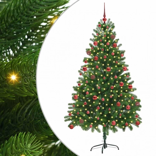 Ziemassvētku Eglīte Su 300 Led Ar Statīvu Zaļa 180 Cm Pe Vidaxl