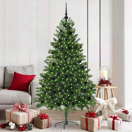 Ziemassvētku Eglīte Su 300 Led Ar Statīvu Zaļa 180 Cm Pe Vidaxl