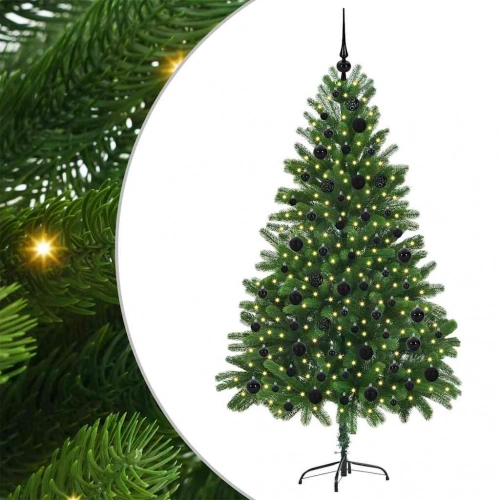 Ziemassvētku Eglīte Su 300 Led Ar Statīvu Zaļa 180 Cm Pe Vidaxl