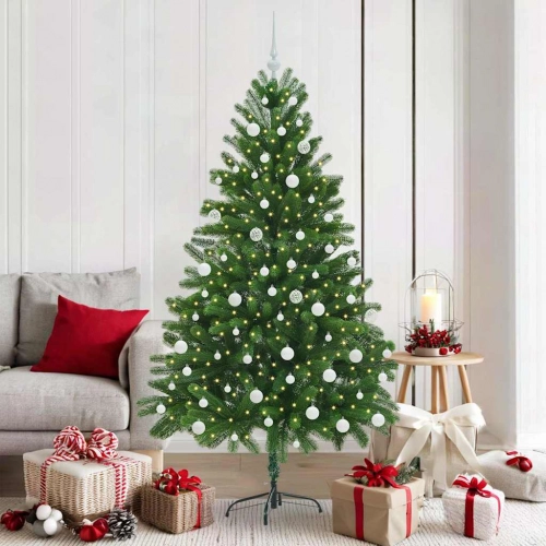 Ziemassvētku Eglīte Su 300 Led Ar Statīvu Zaļa 180 Cm Pe Vidaxl