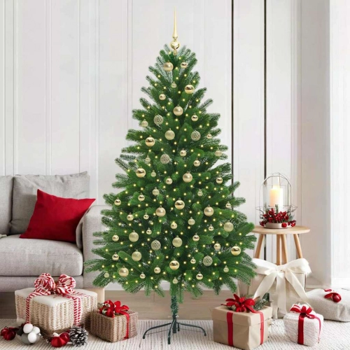 Ziemassvētku Eglīte Su 300 Led Ar Statīvu Zaļa 180 Cm Pe Vidaxl