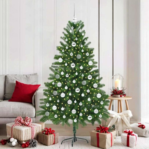 Ziemassvētku Eglīte Su 300 Led Ar Statīvu Zaļa 180 Cm Pe Vidaxl