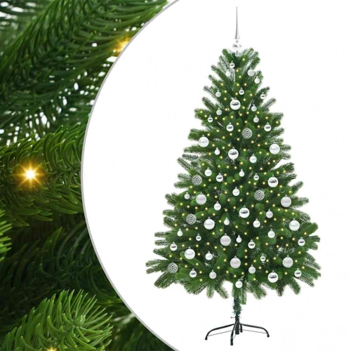 Ziemassvētku Eglīte Su 300 Led Ar Statīvu Zaļa 180 Cm Pe Vidaxl