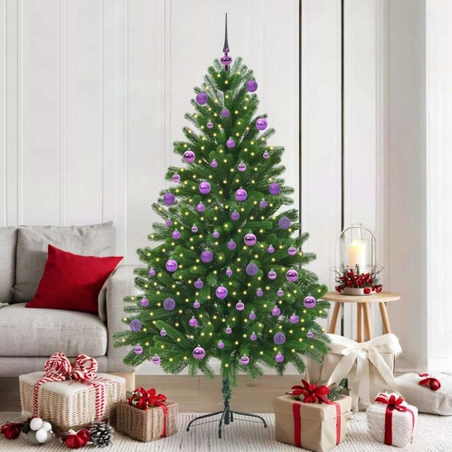 Ziemassvētku Eglīte Su 300 Led Ar Statīvu Zaļa 180 Cm Pe Vidaxl