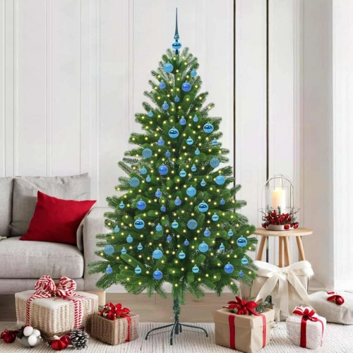 Ziemassvētku Eglīte Su 300 Led Ar Statīvu Zaļa 180 Cm Pe Vidaxl