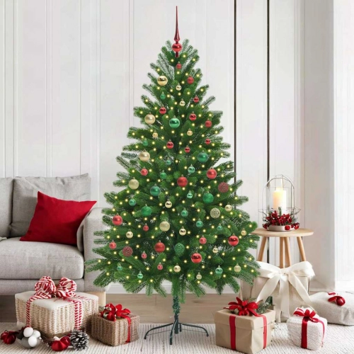 Ziemassvētku Eglīte Su 300 Led Ar Statīvu Zaļa 180 Cm Pe Vidaxl