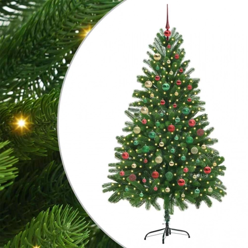 Ziemassvētku Eglīte Su 300 Led Ar Statīvu Zaļa 180 Cm Pe Vidaxl