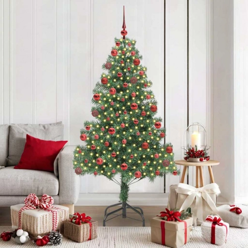 Ziemassvētku Eglīte Su 300 Led Ar Statīvu Zaļa 180 Cm Pvc Vidaxl