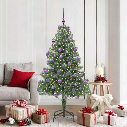 Ziemassvētku Eglīte Su 300 Led Ar Statīvu Zaļa 180 Cm Pvc Vidaxl