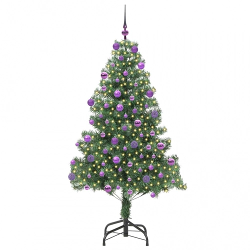 Ziemassvētku Eglīte Su 300 Led Ar Statīvu Zaļa 180 Cm Pvc Vidaxl