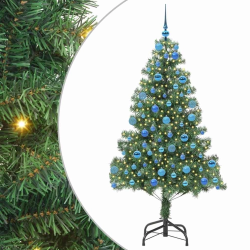 Ziemassvētku Eglīte Su 300 Led Ar Statīvu Zaļa 180 Cm Pvc Vidaxl