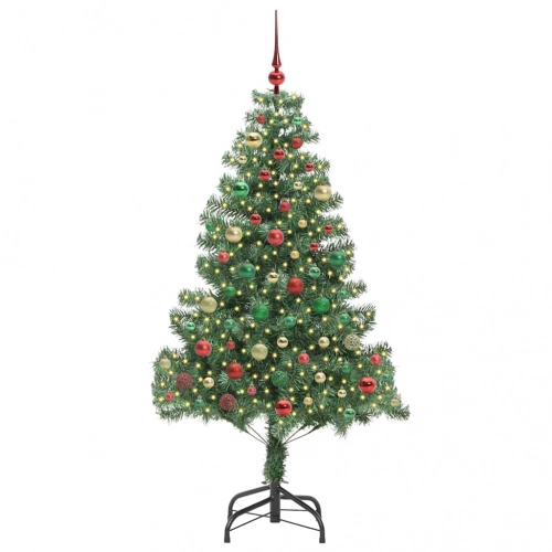 Ziemassvētku Eglīte Su 300 Led Ar Statīvu Zaļa 180 Cm Pvc Vidaxl