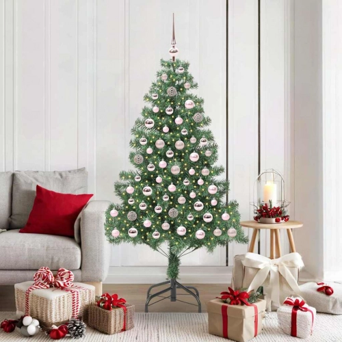 Ziemassvētku Eglīte Su 300 Led Ar Statīvu Zaļa 180 Cm Pvc Vidaxl