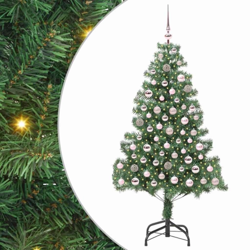 Ziemassvētku Eglīte Su 300 Led Ar Statīvu Zaļa 180 Cm Pvc Vidaxl