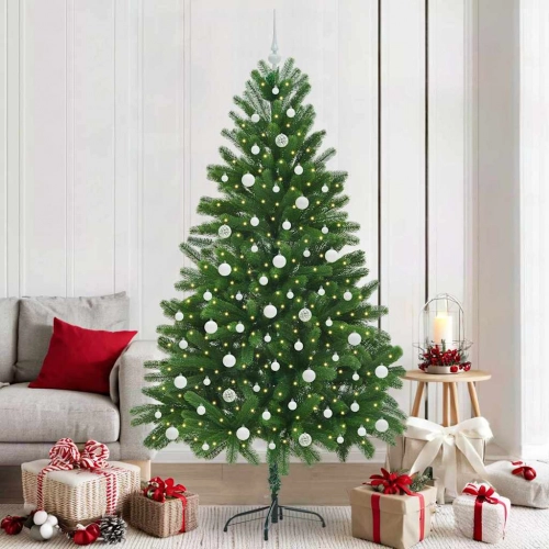Ziemassvētku Eglīte Su 300 Led Ar Statīvu Zaļa 210 Cm Pe Vidaxl