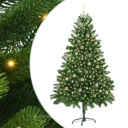 Ziemassvētku Eglīte Su 300 Led Ar Statīvu Zaļa 210 Cm Pe Vidaxl
