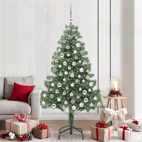 Ziemassvētku Eglīte Su 300 Led Ar Statīvu Zaļa 210 Cm Pvc Vidaxl