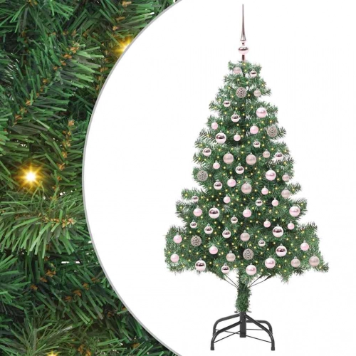 Ziemassvētku Eglīte Su 300 Led Ar Statīvu Zaļa 210 Cm Pvc Vidaxl