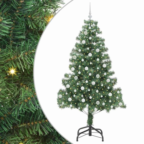 Ziemassvētku Eglīte Su 300 Led Ar Statīvu Zaļa 210 Cm Pvc Vidaxl