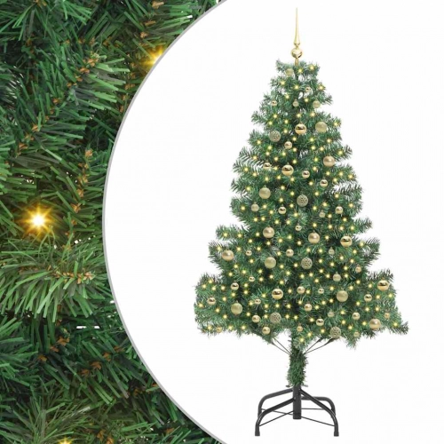 Ziemassvētku Eglīte Su 300 Led Ar Statīvu Zaļa 210 Cm Pvc Vidaxl