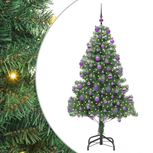 Ziemassvētku Eglīte Su 300 Led Ar Statīvu Zaļa 210 Cm Pvc Vidaxl