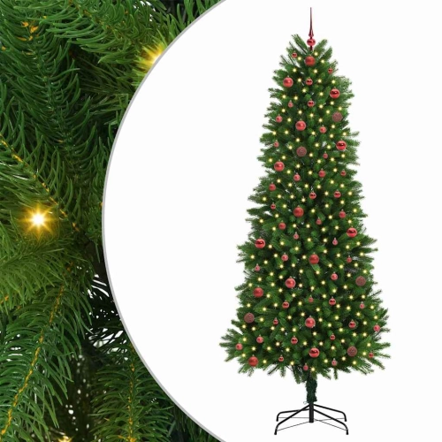 Ziemassvētku Eglīte Su 300 Led Ar Statīvu Zaļa 240 Cm Pe Vidaxl