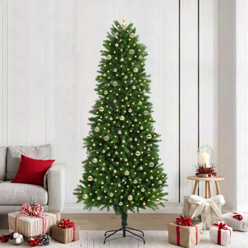 Ziemassvētku Eglīte Su 300 Led Ar Statīvu Zaļa 240 Cm Pe Vidaxl