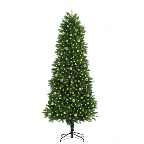 Ziemassvētku Eglīte Su 300 Led Ar Statīvu Zaļa 240 Cm Pe Vidaxl