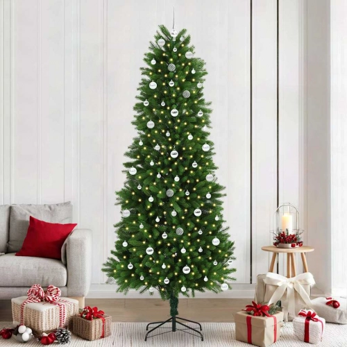 Ziemassvētku Eglīte Su 300 Led Ar Statīvu Zaļa 240 Cm Pe Vidaxl