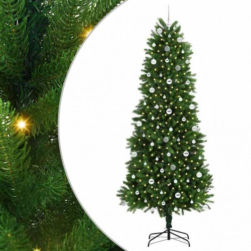 Ziemassvētku Eglīte Su 300 Led Ar Statīvu Zaļa 240 Cm Pe Vidaxl