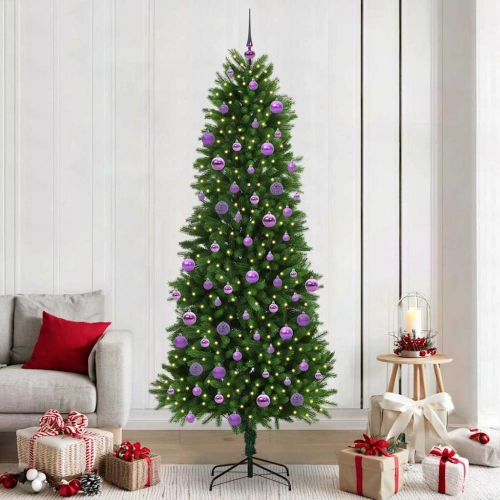 Ziemassvētku Eglīte Su 300 Led Ar Statīvu Zaļa 240 Cm Pe Vidaxl