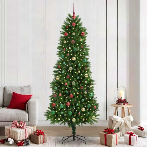 Ziemassvētku Eglīte Su 300 Led Ar Statīvu Zaļa 240 Cm Pe Vidaxl