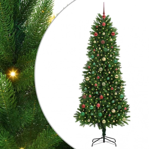 Ziemassvētku Eglīte Su 300 Led Ar Statīvu Zaļa 240 Cm Pe Vidaxl