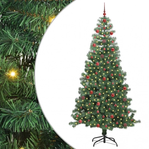 Ziemassvētku Eglīte Su 300 Led Ar Statīvu Zaļa 240 Cm Pvc Vidaxl
