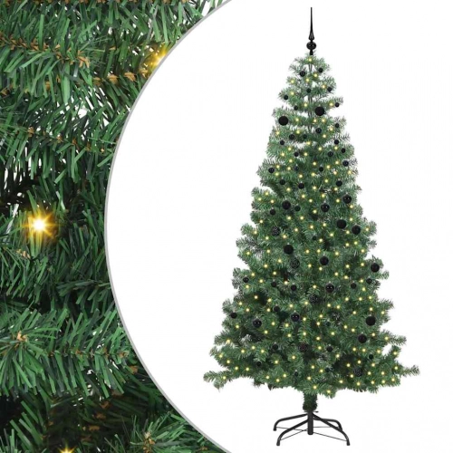 Ziemassvētku Eglīte Su 300 Led Ar Statīvu Zaļa 240 Cm Pvc Vidaxl