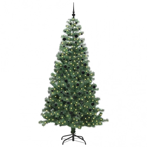 Ziemassvētku Eglīte Su 300 Led Ar Statīvu Zaļa 240 Cm Pvc Vidaxl