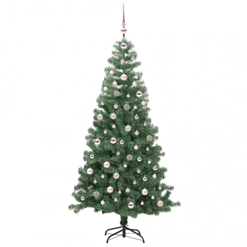 Ziemassvētku Eglīte Su 300 Led Ar Statīvu Zaļa 240 Cm Pvc Vidaxl