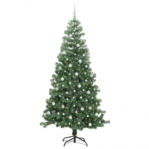 Ziemassvētku Eglīte Su 300 Led Ar Statīvu Zaļa 240 Cm Pvc Vidaxl