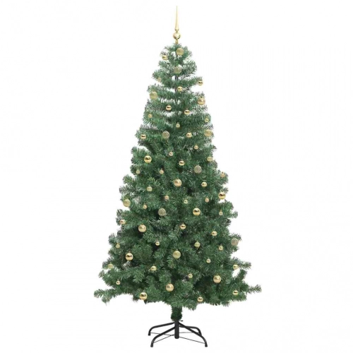 Ziemassvētku Eglīte Su 300 Led Ar Statīvu Zaļa 240 Cm Pvc Vidaxl
